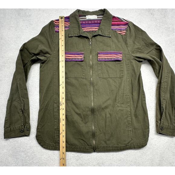 Altar’d State Womens Jacket Size Medium Olive Utility Full Zip Southwest - Picture 4 of 8